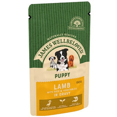 James Wellbeloved Puppy Lamb Pouches 10x150g