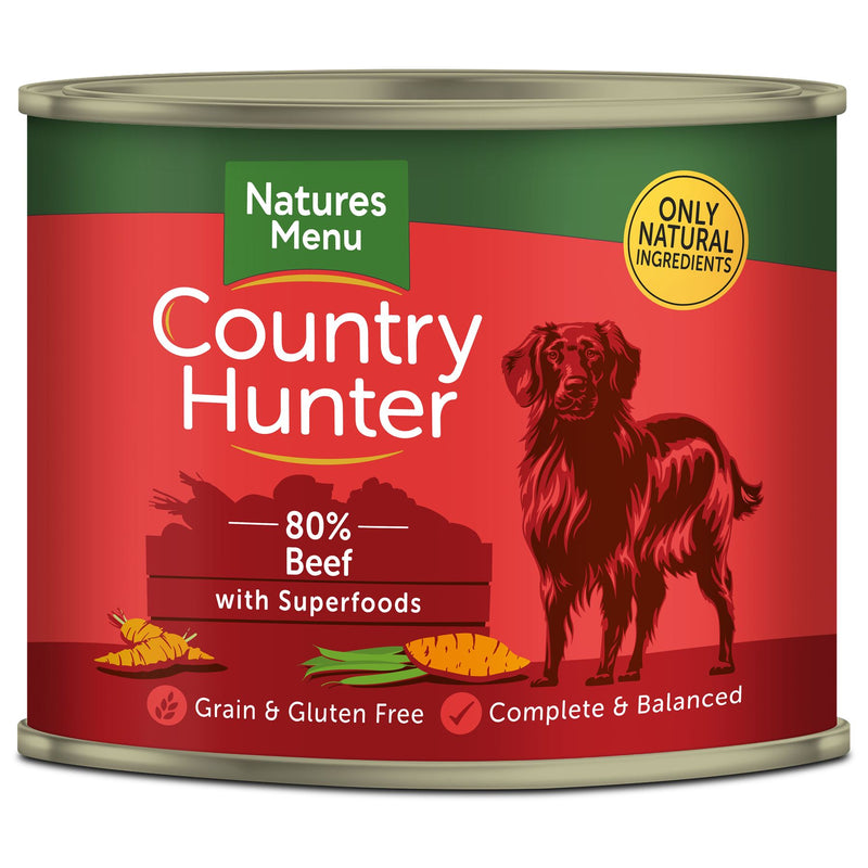 N/Menu Ctry Hunter Dog Tins Beef 6x600g