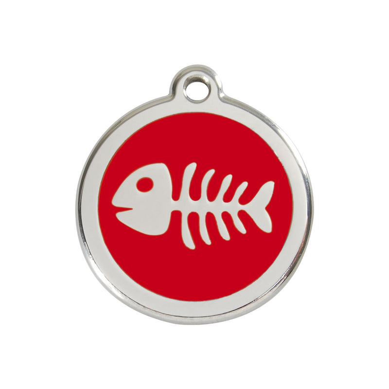 Fish Skeleton Red  - Medium