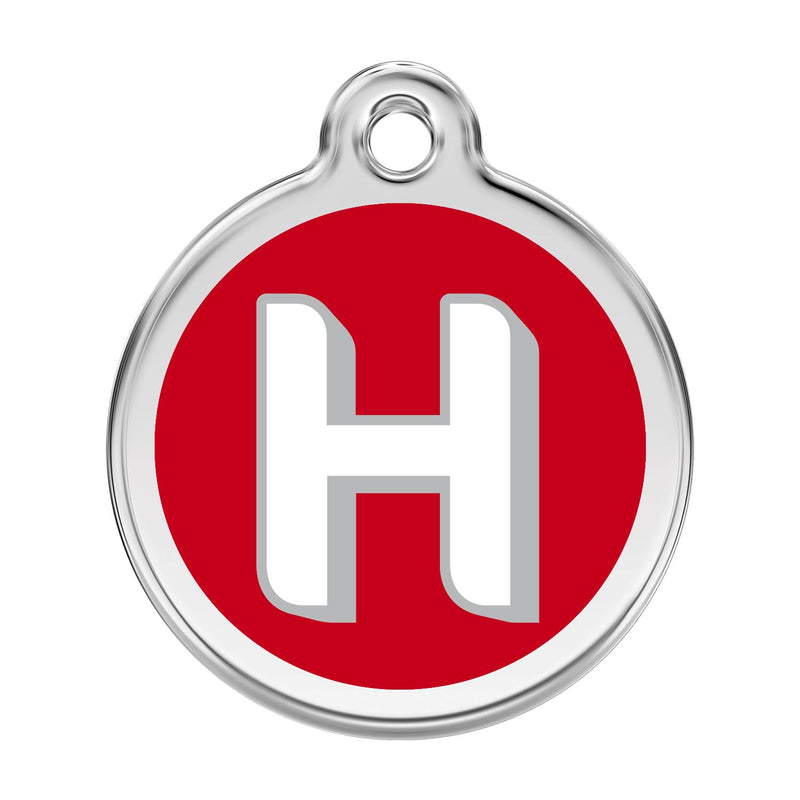 Alphabet Tag Letter H Red - Large