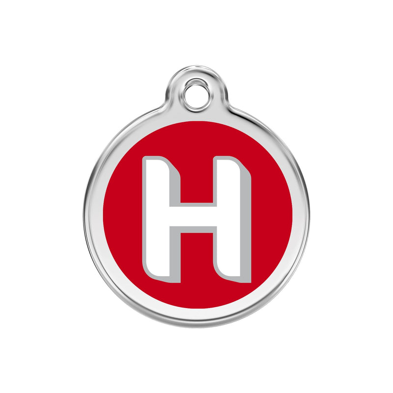 Alphabet Tag Letter H Red - Large