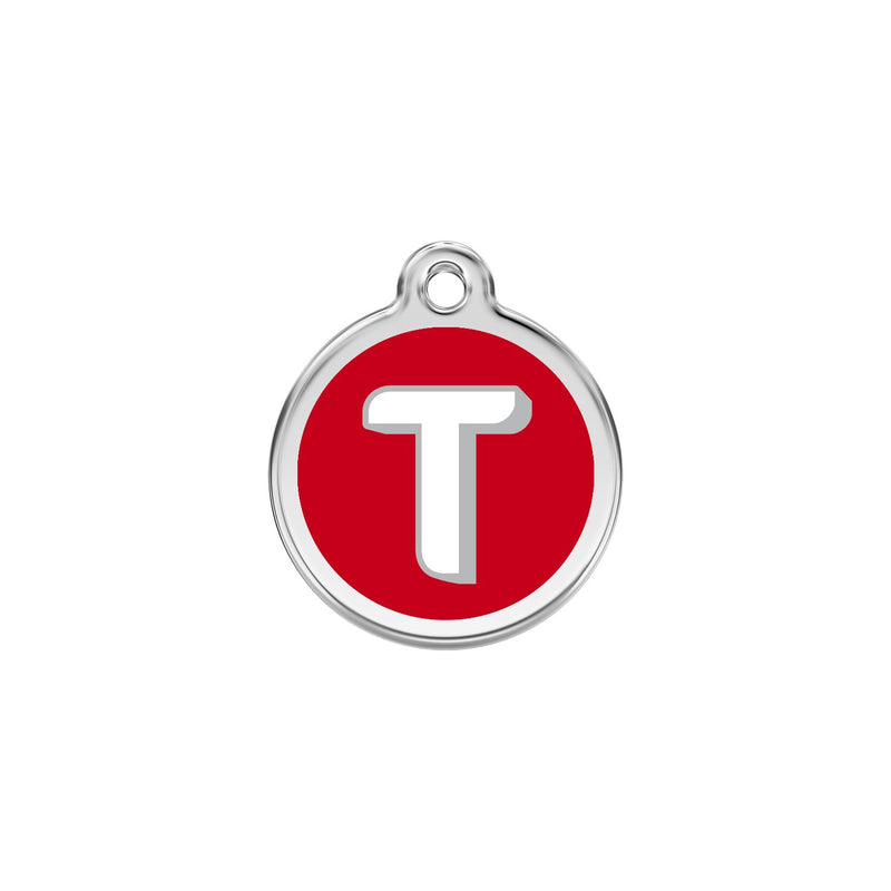 Alphabet Tag Letter T Red - Large