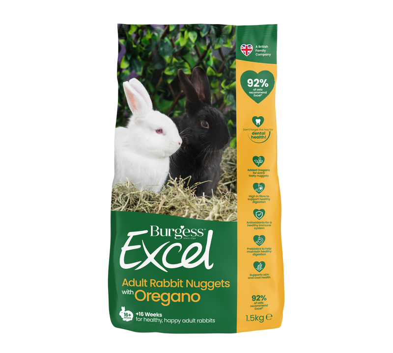 Burgess Excel Cwningen Nug Oregano 4x1.5kg