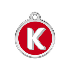 Alphabet Tag Letter K Red - Large