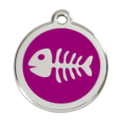 Fish Skeleton Purple - Large