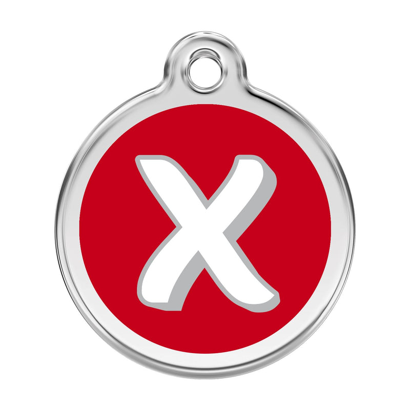 Alphabet Tag Letter X Red - Large