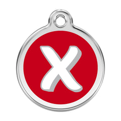 Alphabet Tag Letter X Red - Large