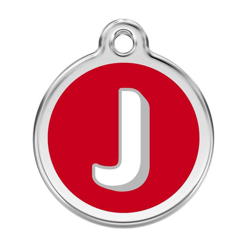 Alphabet Tag Letter J Red - Large