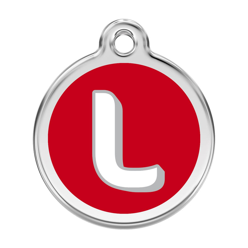 Alphabet Tag Letter L Red - Large