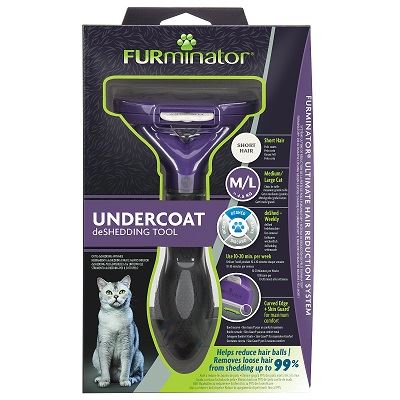 FURminator Undercoat Gwallt Byr M/Lg Cat