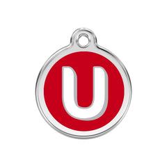 Alphabet Tag Letter U Red - Large