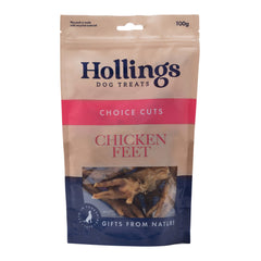 Hollings 100% Traed Cyw Iâr Nat 8x100g