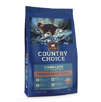 Gelert Country Choice Cat Complete - Turkey & Rice - 1.5KG