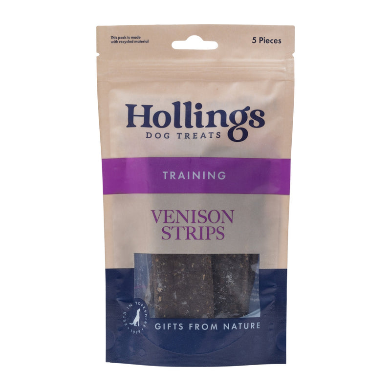 Hollings 100% Nat Venison Strips 12x5pk