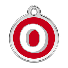 Alphabet Tag Letter O Red - Large