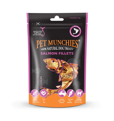 Ffiledau Eog Pet Munchies 8x90g