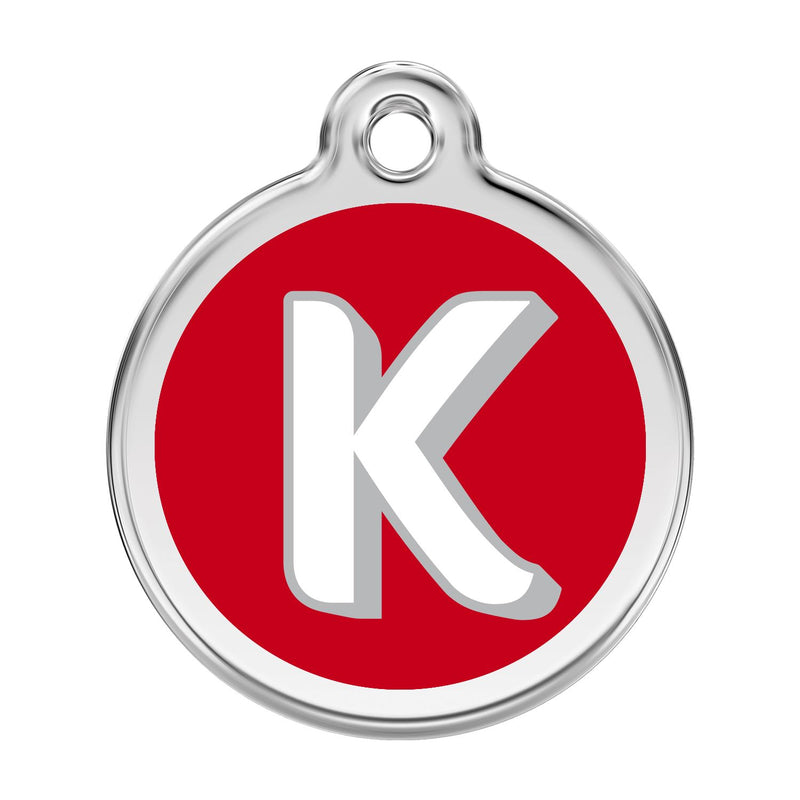 Alphabet Tag Letter K Red - Large