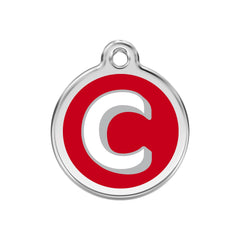 Alphabet Tag Letter C Red - Large