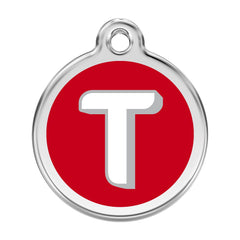 Alphabet Tag Letter T Red - Large