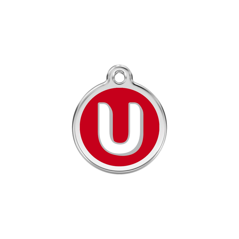 Alphabet Tag Letter U Red - Large