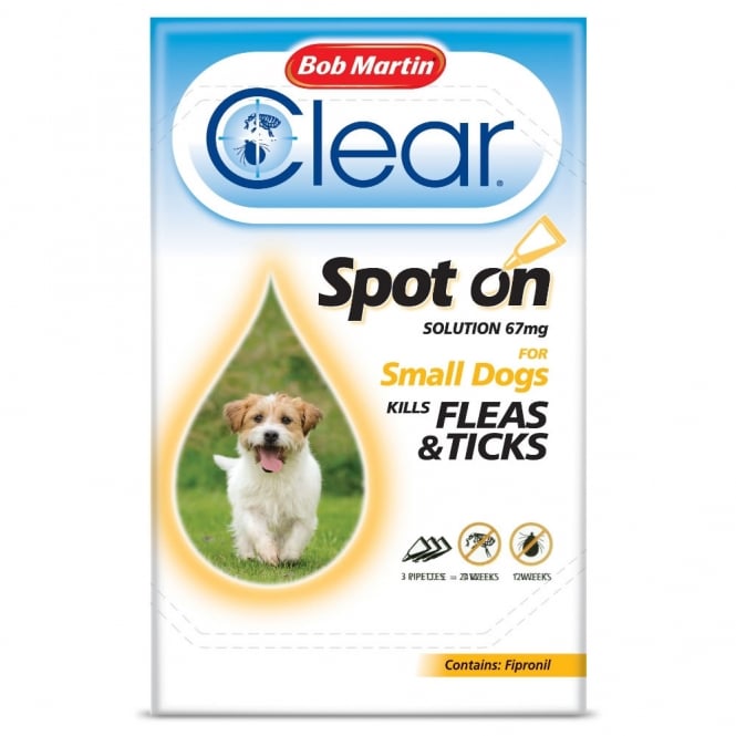 Bob Martin Flea Clear Small Dog 24Wk (2-10kg)3x6