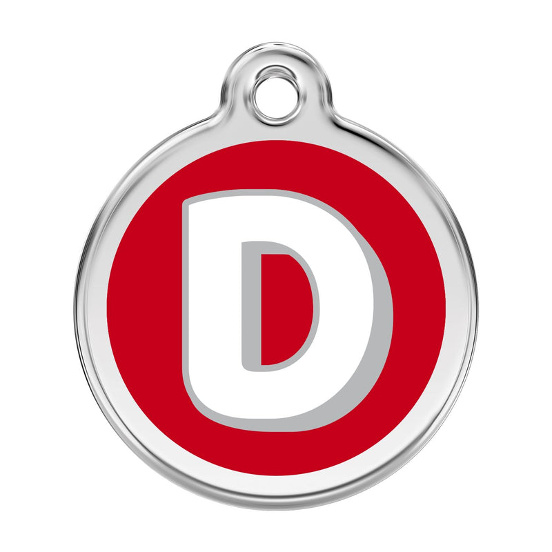 Alphabet Tag Letter D Red - Large