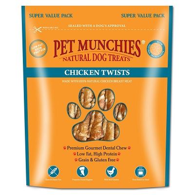 Pet Munchies Trin Cŵn Ckn Twists 3x290g