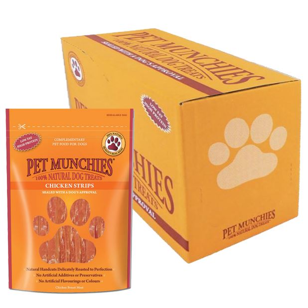 Pet Munchies Dog Treat Ckn Stribedi 8x90g