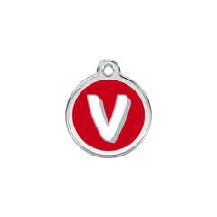 Alphabet Tag Letter V Red - Large