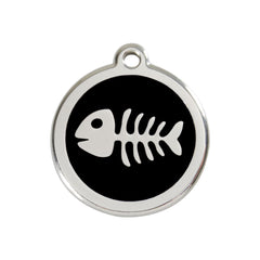 Fish Skeleton Black - Medium