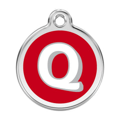 Alphabet Tag Letter Q Red - Large