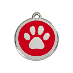 Paw Print Coch - Canolig