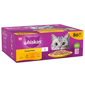Whiskas Pouch 7+ Poultry Feasts in Jelly - 80x85g