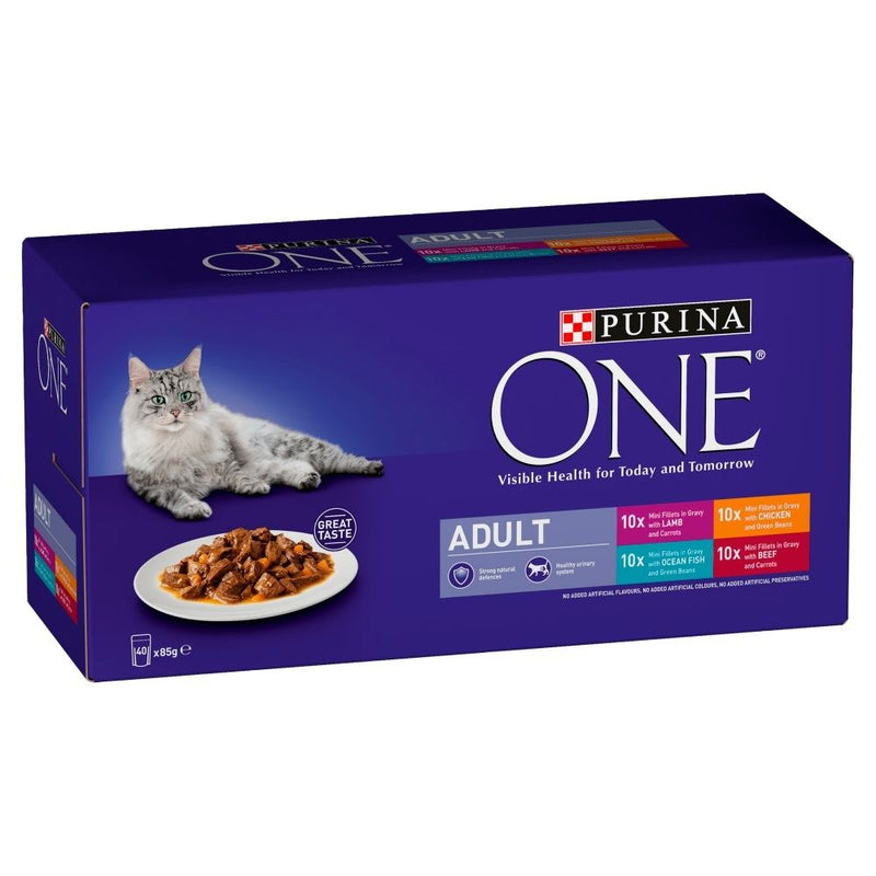 Purina One Adult Cat Mixed Pch 40x85g