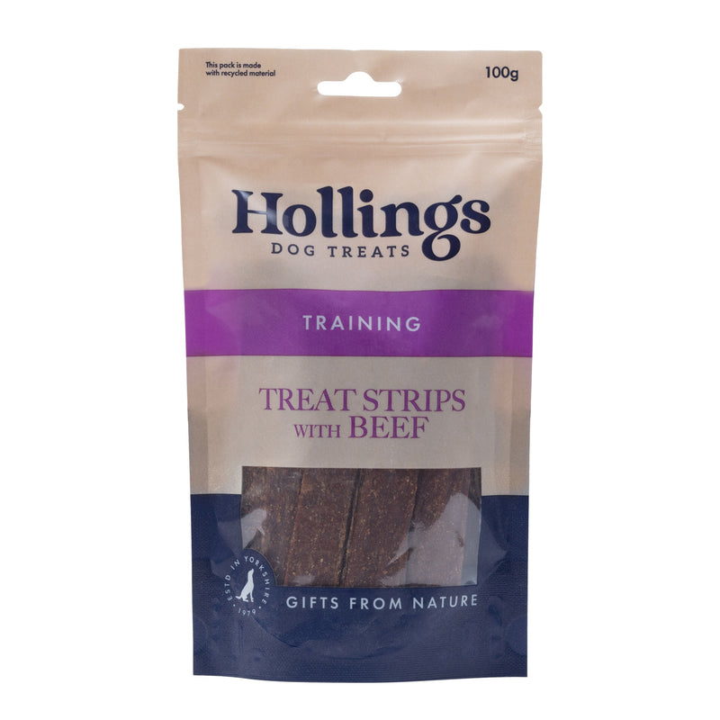 Hollings Treat Strips Beef D/B 12x100g