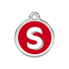 Alphabet Tag Letter S Red - Large