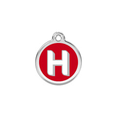 Alphabet Tag Letter H Red - Large