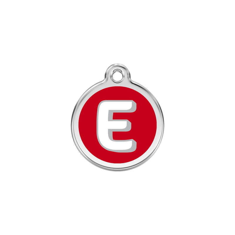 Alphabet Tag Letter E Red - Large