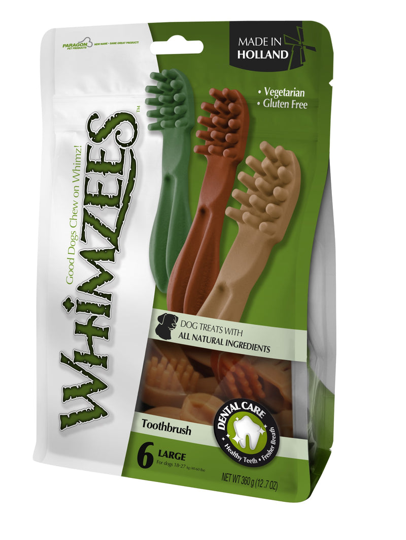 Whimzees Toothbrush Lrg 6x6 Bags x150mm