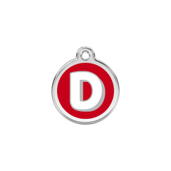 Alphabet Tag Letter D Red - Large