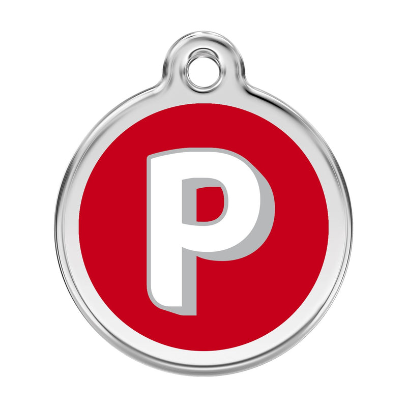 Alphabet Tag Letter P Red - Large