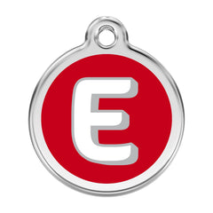 Alphabet Tag Letter E Red - Large