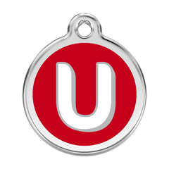 Alphabet Tag Letter U Red - Large