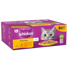 Whiskas Pouch 1+ Poultry Feast Jelly - 80x85g
