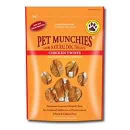 Pet Munchies Twists Cyw Iâr Naturiol 8x80g