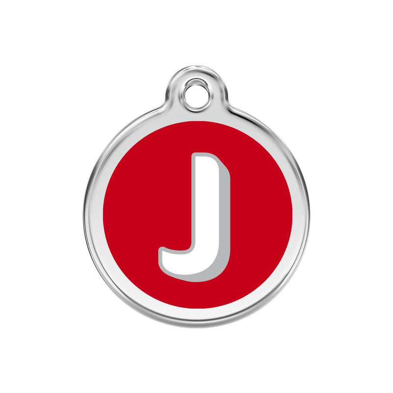 Alphabet Tag Letter J Red - Large