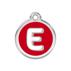 Alphabet Tag Letter E Red - Large