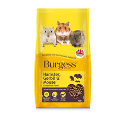 Burgess Hamster Gerbil & Mouse 3x750g
