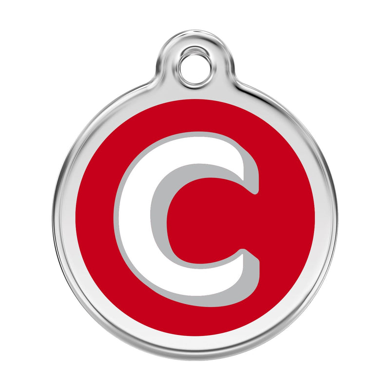 Alphabet Tag Letter C Red - Large