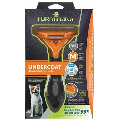 FURminator Undercoat Ci Gwallt Hir Med